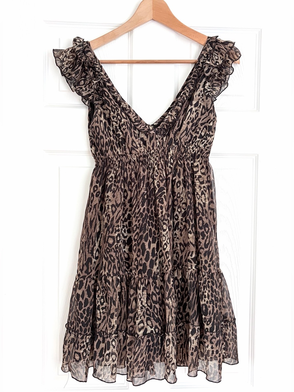 Lipsy London Leopard Babydoll Dress Size 4